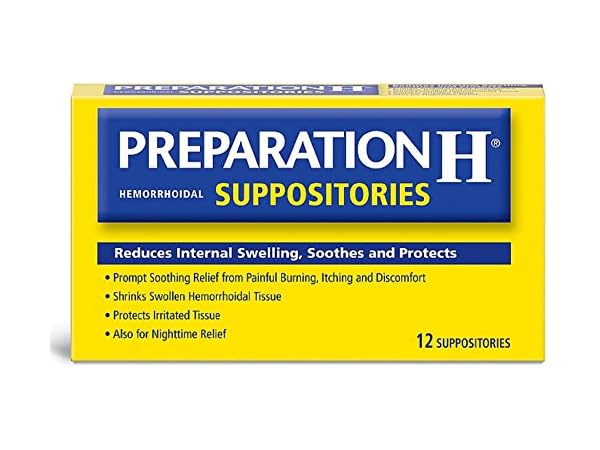 Calmo 4 Hemorrhoidal Suppositories with Soothing Natural Ingredients, 24  Count