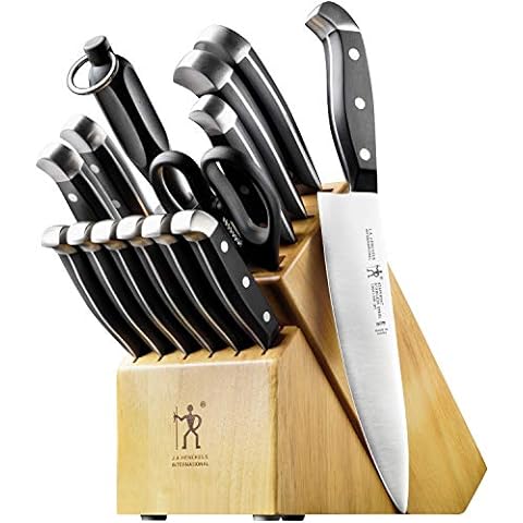  WIZEKA Kitchen Knife Set with Block, 15PCS Full Tang  Professional Chef Knife Set with Knife Sharpener, German Stainless Steel Knife  Block Set, Silver Wings Series, Gift Box: Home & Kitchen