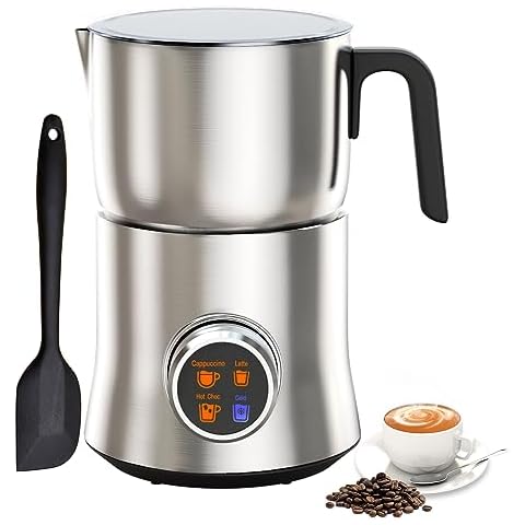 Secura Milk Frother, Electric Milk Steamer Stainless Steel, 16.9oz/500ml  Automatic Hot and Cold Foam Maker and Milk Warmer for Latte, Cappuccinos