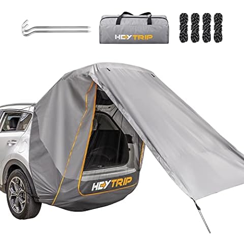 HEYTRIP Large Trunk Organizer with Built-in Leakproof Cooler Bag, 2 Tie-Down Straps, 4 Removable Dividers, Foldable Cover, Built with 2mm PE Board