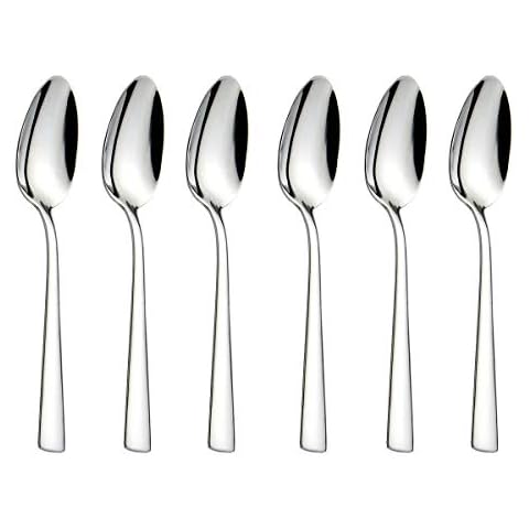 Teaspoon Set of 12, E-far 6.7 Inch Stainless Steel Spoons for Kitchen or  Restaurant, Non-toxic & Mirror Polished, Easy to Clean & Dishwasher Safe