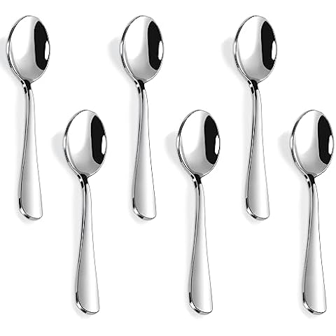 StirMaster Italian Style Mini Coffee Spoons Stainless Steel, Fancy