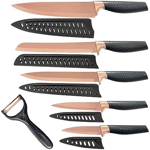 DFITO High Quality Kitchen Knife with Block Wooden 15 pcs