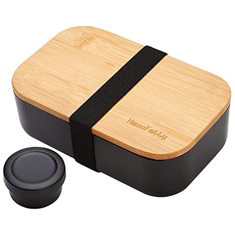 Saffron & Sage Bento Lunch Box - 42oz Black Japanese style Bento Box for  Adults or Kids with Cutlery, Chopsticks, Sauce Container and Bento Bag -  Leak