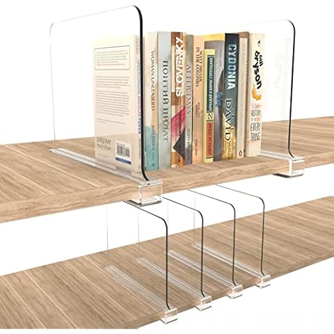 Fixwal 12pcs Shelf Dividers for Closet Organization Acrylic Shelf