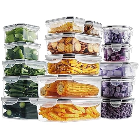 DuraHome Food Storage Containers with Lids 8oz, 16oz, 32oz Freezer Deli  Cups Combo Pack, 44 Sets BPA-Free Leakproof Round Clear Takeout Container  Meal Prep Microwavable (44 Sets - Mixed sizes) 