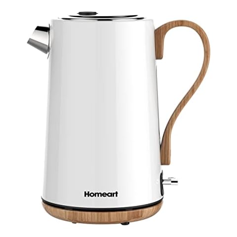 Homeart Alyssa Collection - Electric Cordless Dome Kettle and 4-Slice  Toaster with Adjustable Browning Control - Stainless Steel Retro Design,  Black