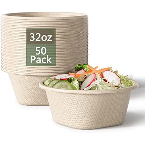 Propack [50 Count] Disposable Plastic White 18 oz Heavy Weight Bowls, Great  For Weddings, Home, Office, School, Party, Picnics, Take-out, Fast Food