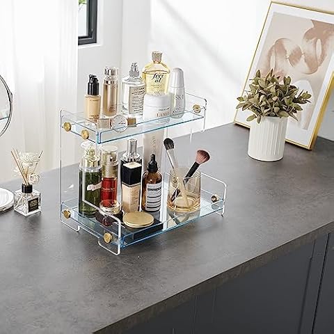 BATHLAVISH Bathroom Counter Organizer, Vanity Countertop Organizer