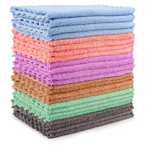 HOMEXCEL 10 Pack Swedish Dish Clothes,Reusable Sponge Cloth, for