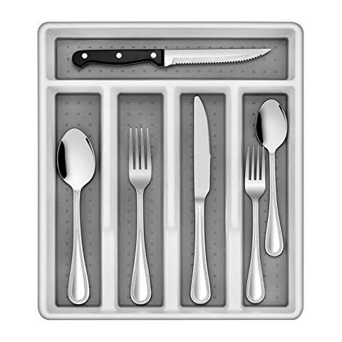 Homikit 48-Piece Matte Black Silverware Set with Steak Knives