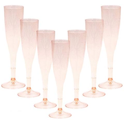 Plastic Champagne Flutes,Wine Glasses,Champagne Glasses,Reusable  Transparent Cups with Storage Bottle,Unbreakable Portable Mimosa Glasses  Perfect for Picnic, Party, Camping and Gathering(Set of 5) price in UAE,  UAE