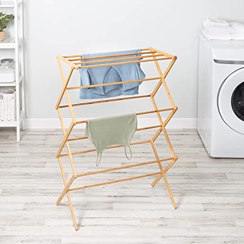 Household Essentials White 5119-1 Indoor Metal Clothes Drying Rack for Laundry