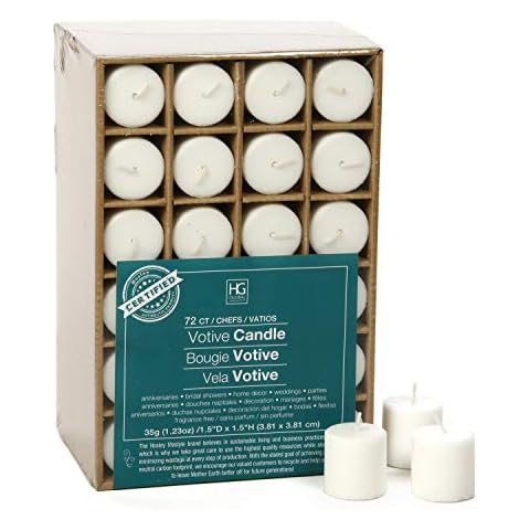 D'light Online 15 Hour Unscented White Emergency and Events Bulk Votive  Candles (White, Set of 144)