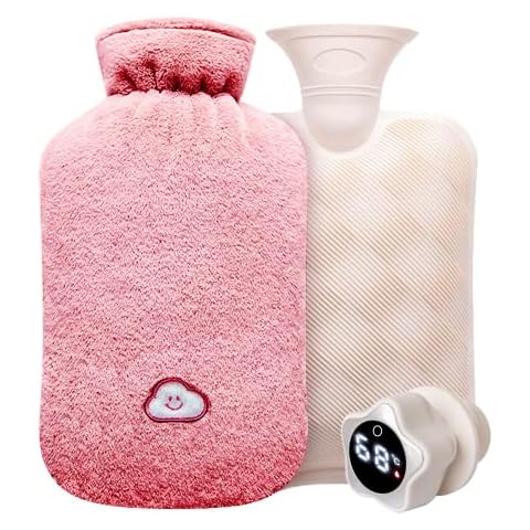 Hot Water Bottle With Soft Cover - Leak Proof 2l Large Hot Water Bottles  With Kangaroo Pocket Fluffy Fashy Bed Bottle For Kids Adults Hand Foot  Warmer
