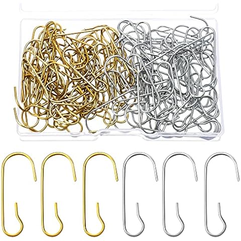 Regent Christmas Ornament Hooks (80 Count Total) Decorative S Hooks, Gold, 1.75 inch