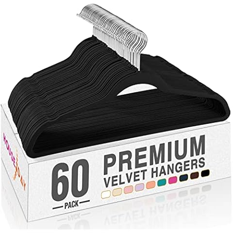 Black Premium Velvet Hangers (Pack of 150) By Utopia Home