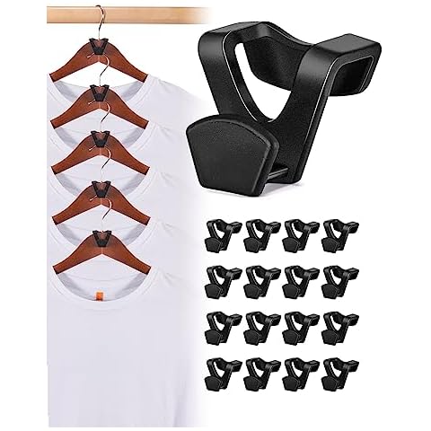 Space Triangles Hanger Hooks,18 Pcs Cascade Hangers to Create Up to 3X More Closet Space, Easy to Use Slip-Over Design, Organize Shirts, Pants