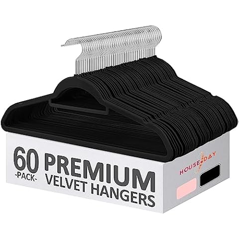 Black Premium Velvet Hangers (Pack of 150) By Utopia Home