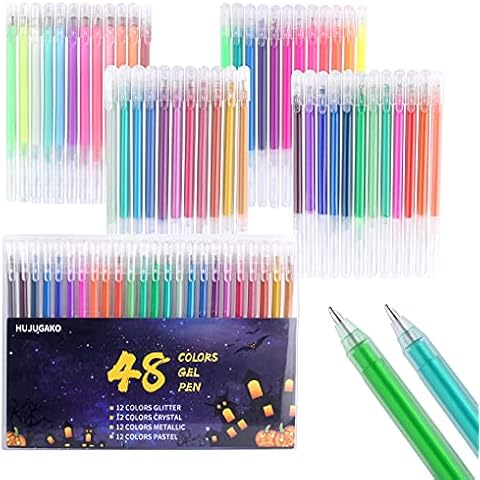 18 Color Glitter Gel Pens for Adult Coloring Books, Glitter Pens 300% More  Ink Glitter Gel Pen Set for Drawing Doodling Journaling Craft Art Supplies