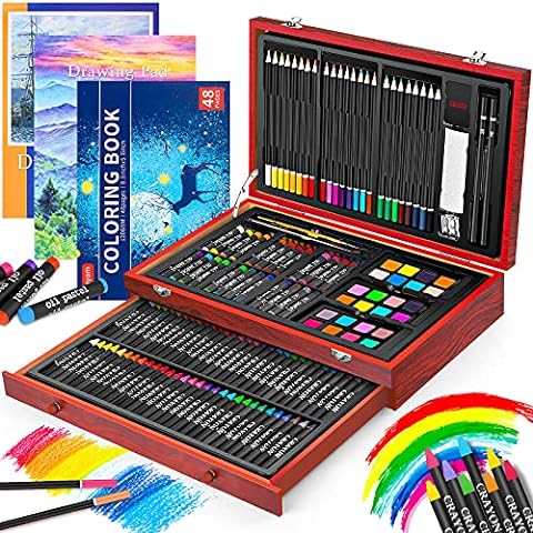 Drawing Painting Set Kids Girls Boys Teens Coloring Art Kit Gift Case  183-Pack