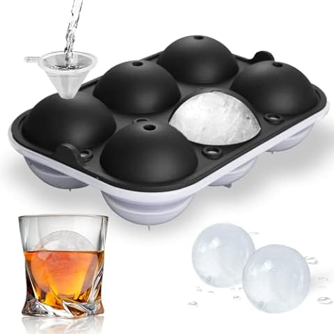 KooMall 3D Rose Ice Molds 2.5 Inch, Large Ice Cube Trays, Make 4