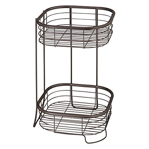 iDesign - 28661 Forma Metal Wire Corner Standing Shower Caddy, Bath Shelf  Baskets for Shampoo, Conditioner, Soap