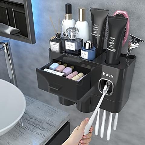 Wall Mounted Bathroom Toothbrush and Bathroom Organizer – All