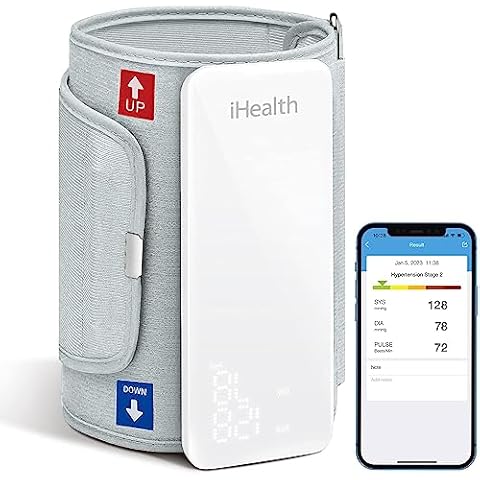 RENPHO Smart Blood Pressure Monitor - Wireless Upper Arm Blood Pressure  Machine, Home Use, Large Cuff, Digital BP Cuffs with Large Display, Two  Users, iOS Android App Connectivity Unlimited Memories, Health 