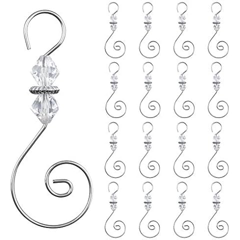 Elevate Essentials Silver Swirl Hook, Silver S Ornament Hooks, Silver Decorative