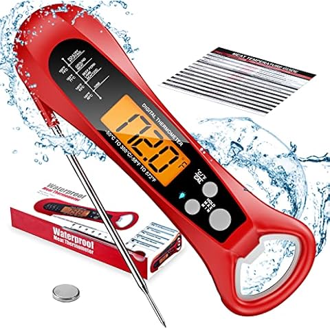 ImSaferell Digital Meat Thermometer, Waterproof Instant Read Food