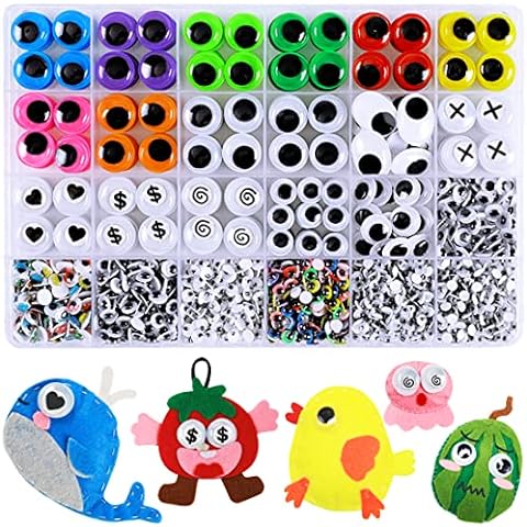DECORA 3 Inch Large Sized Plastic Wiggle Googly Eyes with Self Adhesive for  Crafts Set of 4