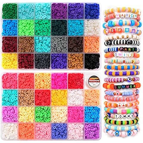  Paodey 12000 Pcs Clay Beads for Bracelet Making, 48