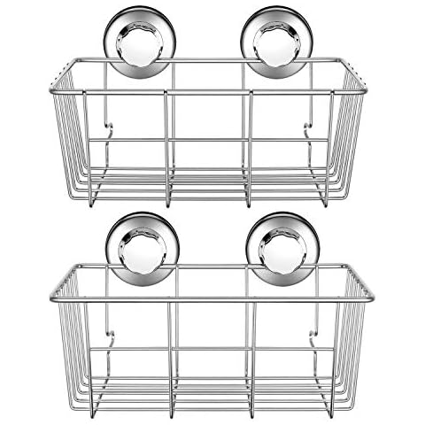 Moforoco Adhesive Shower Caddy Organizer, Hanging Suction Black Shower  Shelves Rack, Inside Shower Holder, Bathroom Decor Organization Storage  Accessories Gadgets, Home Household Essentials