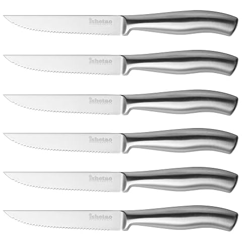 Core Home Stainless Steel 6 Piece Steak Knife Set 4.5” New Seal
