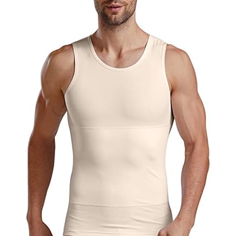 GSKS Mens Body Shaper Compression Tank Top Slimming Shapewear Abdomen  Undershirt, Style A--black, 3XL price in Saudi Arabia,  Saudi Arabia