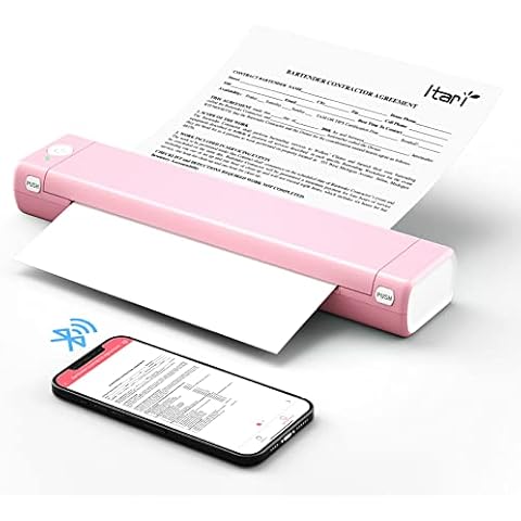 Itari M08F - Letter Portable Printer Wireless for Travel with 100