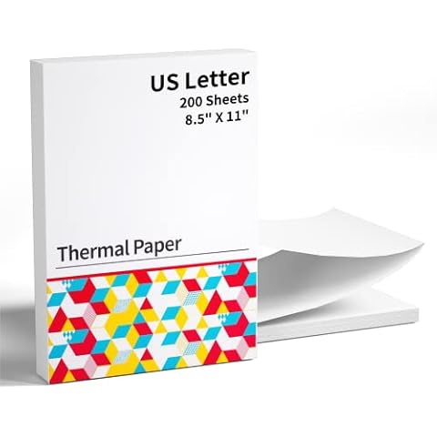  A4 Printer Paper, Multipurpose Copy Paper for Laser Printer,  Inkjet Printer, Itari Copy Paper for Printer, Compatible with Phomemo P831  HPRT MT800 Thermal Transfer Printer, 200 Sheets, Glossy, White 