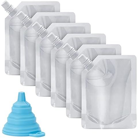  24 Pcs Plastic Flasks, 8 Oz Concealable and Reusable