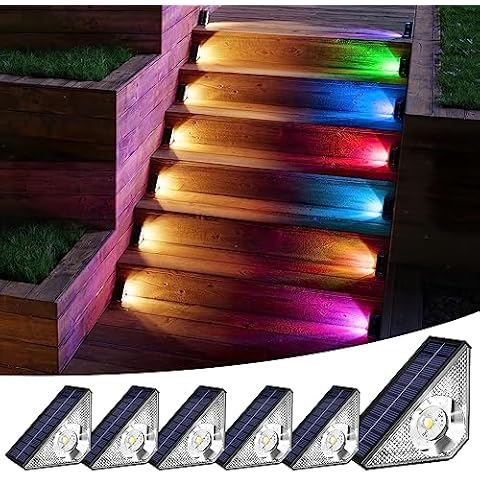 CLOUDY BAY 12V Low Voltage Indoor Outdoor Smart LED Step Lights, RGBCW  Color Changing Stair Lights,3W 2700K-6500K,Hub Included,Compatible with  Alexa