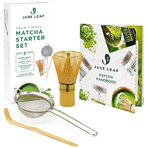  BambooWorx Matcha Whisk Set - Matcha Whisk (Chasen),  Traditional Scoop (Chashaku), Tea Spoon. The Perfect Set to Prepare a Cup  of Japanese Matcha Tea, Handmade from 100% Natural Bamboo : Home