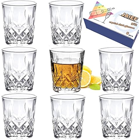 1.2 Oz Shot Glasses Set, Clear Cordial Glasses, Fancy Shot Glasses