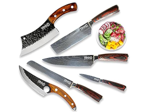FULLHI Knife Set, 14pcs Japanese Chef Knife Set, Premium German Stainless  Steel Kitchen Knife Set
