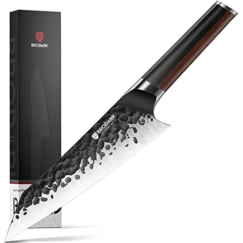 Brewin CHEFILOSOPHI Japanese Chef Knife Set 5 PCS with Elegant Red  Pakkawood Handle Ergonomic Design,Professional Ultra Sharp Kitchen Knives  for