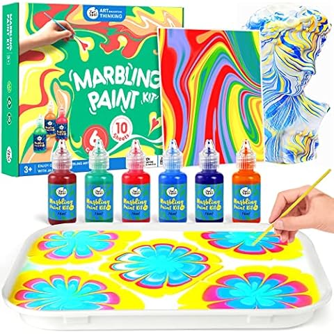 Marbling Paint Kit for Kids Water Art Paint Set Arts and Crafts for Girls & Boys Age 4-12 Gift for Easter Christmas Thanksgiving Kids Activities for