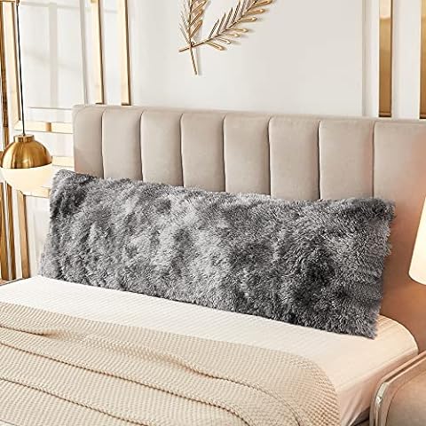 inchgrass Faux Fur Throw Pillow Cover Cushion Covers Long Hair Luxury Soft  Decorative Pillowcase Fuzzy Pillow Without Insert for Bed Couch Sofa