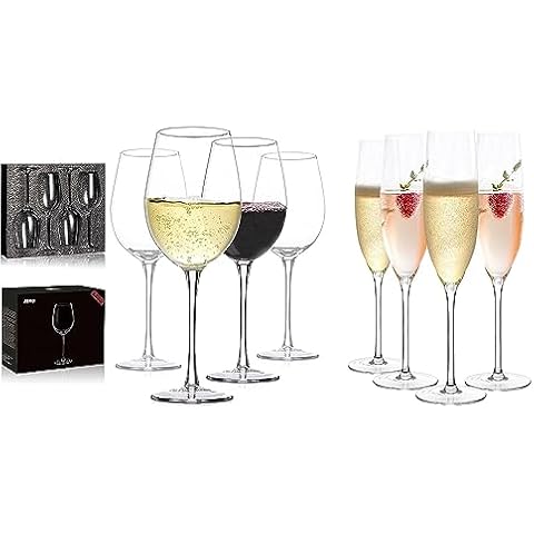 JBHO Premium Crystal Red Wine Glasses vs BENETI Square Crystal