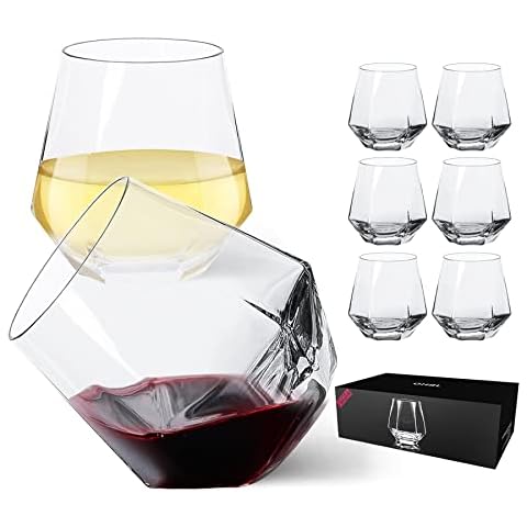 JBHO Premium Crystal Red Wine Glasses vs BENETI Square Crystal