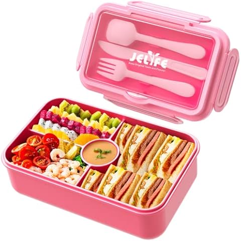 MISS BIG Bento Box,Ideal Leak Proof Kids Lunch Box, Lunch Containers  Rectangle (Light Pink M)