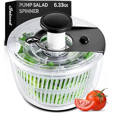 Farberware Salad Spinner Bowl Colander Built In Draining 6.6 Quart Large